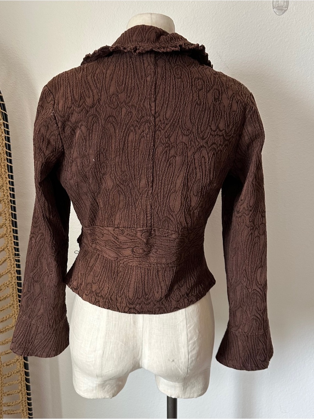 Y2K Paradigm Ruffle Button Down Jacket - Picture 4 of 4